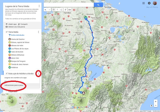 como crear mapas de viajes personalizados con google maps hobbiton a mordor 0