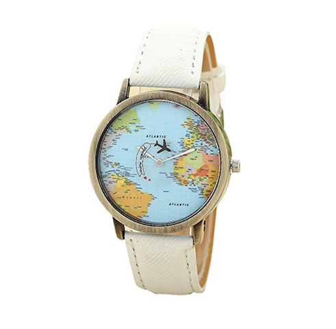 reloj mapa del mundo